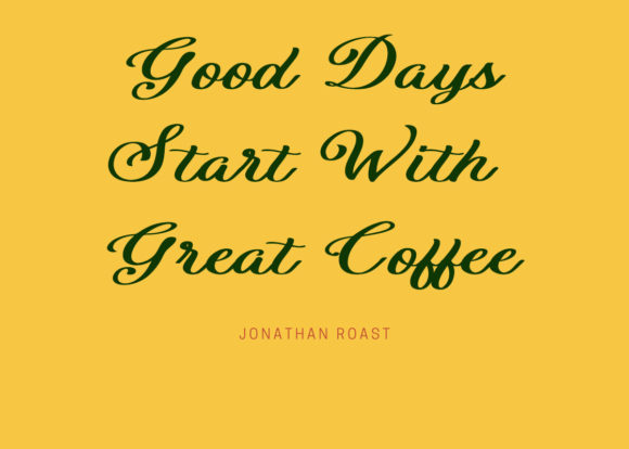 Great Coffee Font PNG with transparent background - Preview 5