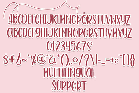 Playful Valentine Font PNG with transparent background - Preview 2