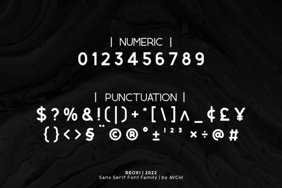 Reoxi Font PNG with transparent background - Preview 4