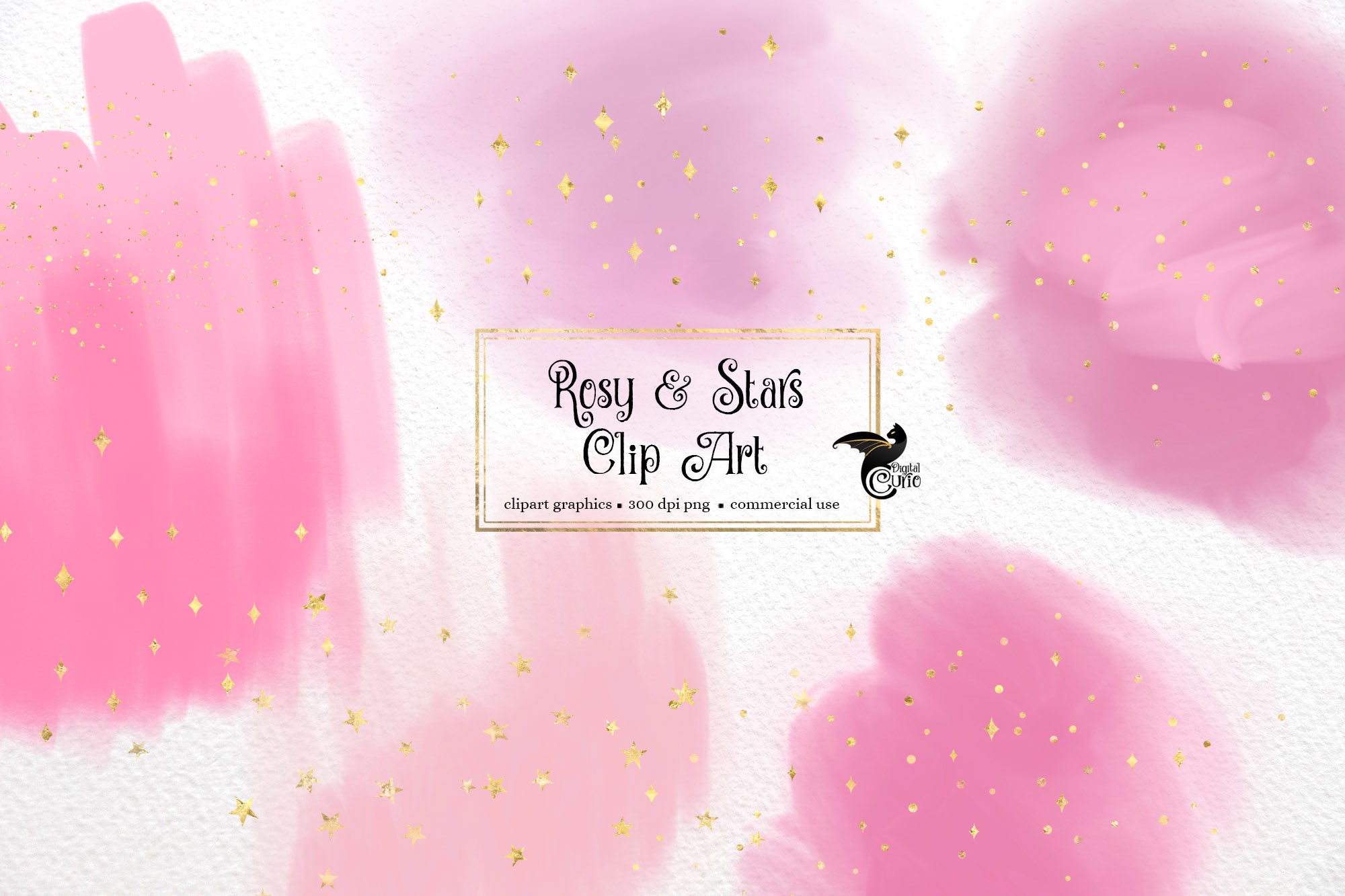 Rosy and Stars Clipart