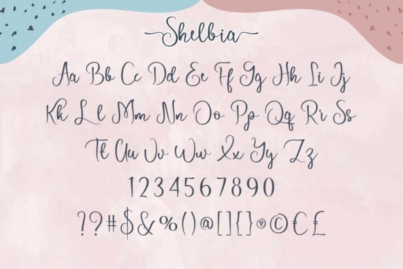 Shelbia Font PNG with transparent background - Preview 3