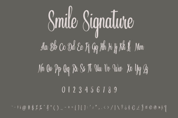 Smile Signature Font PNG with transparent background - Preview 5