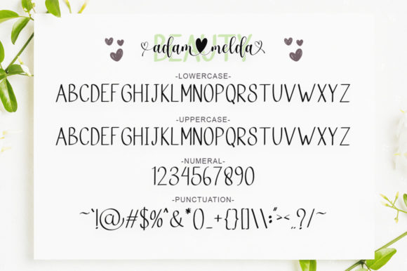 Adam Melda Lovely Font - Preview 5