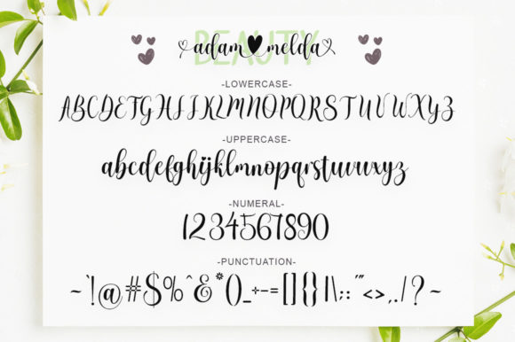 Adam Melda Lovely Font - Preview 6