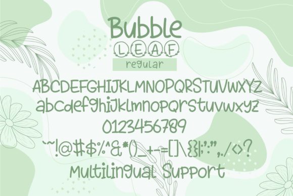 Bubble Leaf Font - Preview 4