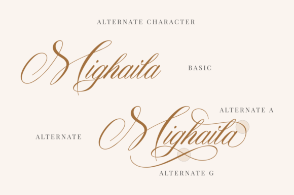 Mighaila Font PNG with transparent background - Preview 1