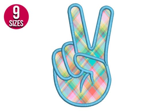 Peace Sign Applique Inspirational Embroidery Design By Nations Embroidery