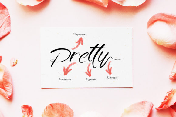 Pretty Heart Font PNG with transparent background - Preview 2