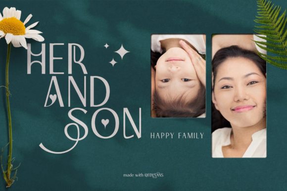 Qedysans Font PNG with transparent background - Preview 2