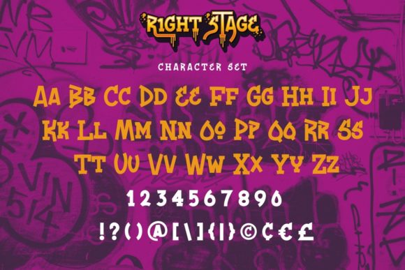 Right Stage Font PNG with transparent background - Preview 3