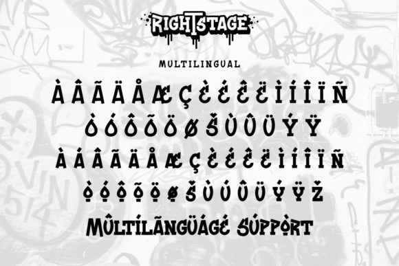 Right Stage Font PNG with transparent background - Preview 5