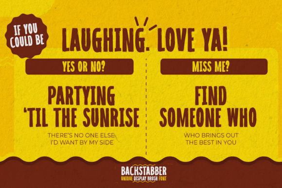 Backstabber Font - Preview 2