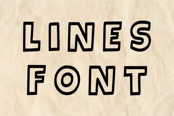 Cute Lines Font - Preview 4