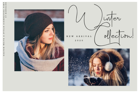 Dalton White Font PNG with transparent background - Preview 2
