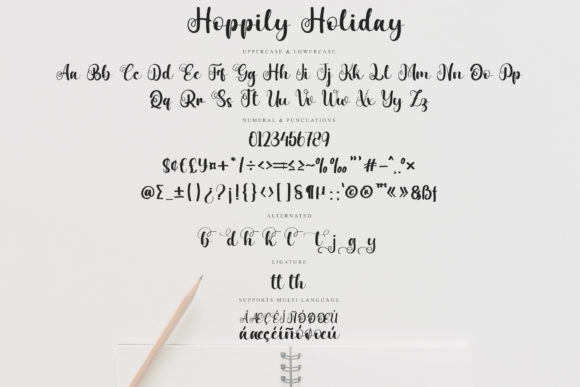 Happily Holiday Font PNG with transparent background - Preview 4