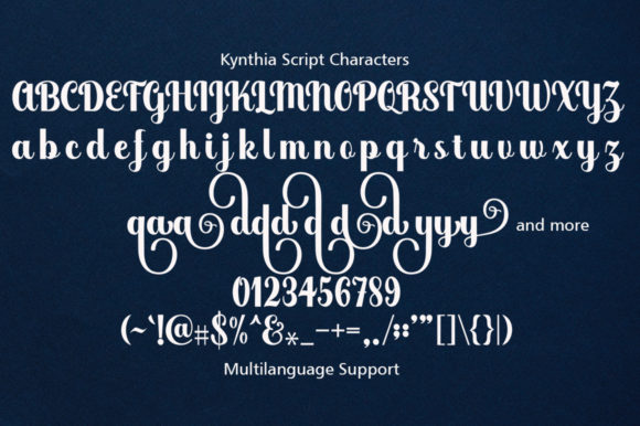 Kynthia Font PNG with transparent background - Preview 4