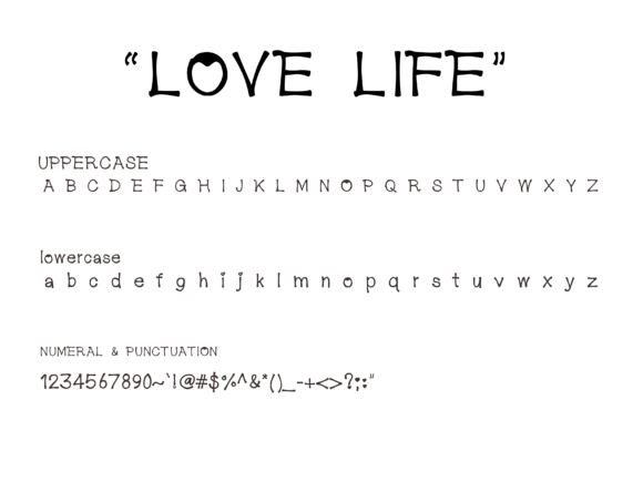 Lovely Life Font PNG with transparent background - Preview 2
