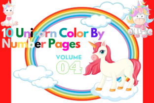 10 Unicorn Color by Number Pages VL 04 Graphic by SJstore · Creative ...