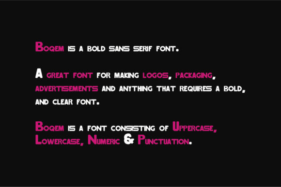 Boqem Font - Preview 1