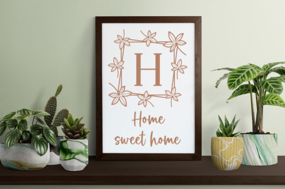 Emely Monogram Font PNG with transparent background - Preview 3