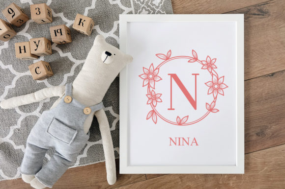 Fellisa Monogram Font PNG with transparent background - Preview 3