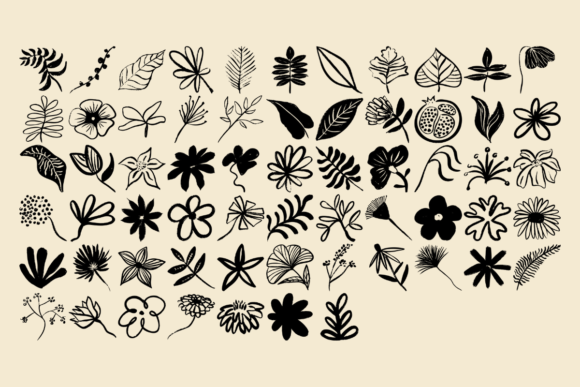 Hand Drawn Floral Font - Preview 1