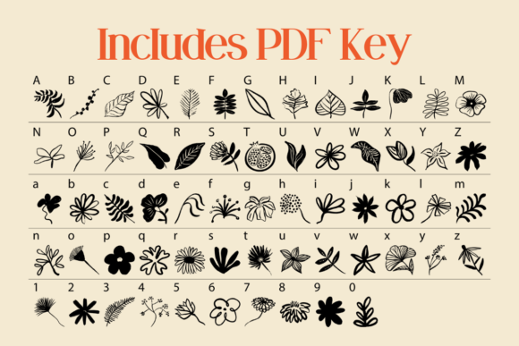 Hand Drawn Floral Font - Preview 2