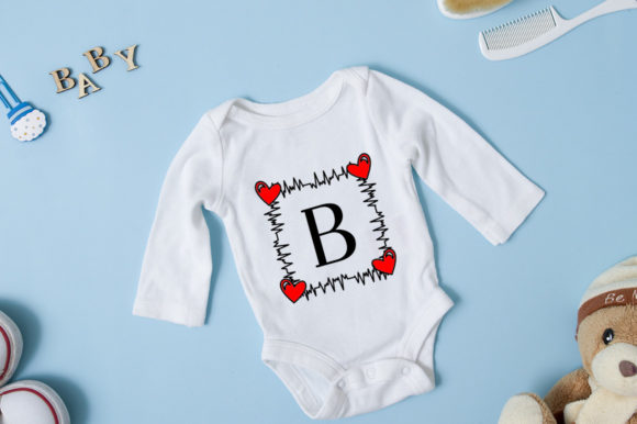 Heart Monogram Font PNG with transparent background - Preview 3