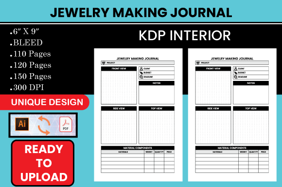 Jewelry Making Journal -KDP Interior Graphic KDP Interiors By Hasna Unique Design