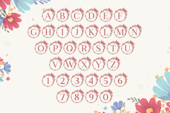 Kathrine Monogram Font PNG with transparent background - Preview 4