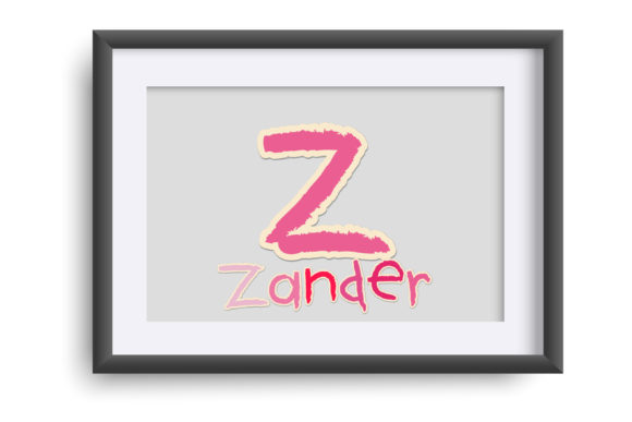 Kid's Love Font PNG with transparent background - Preview 3