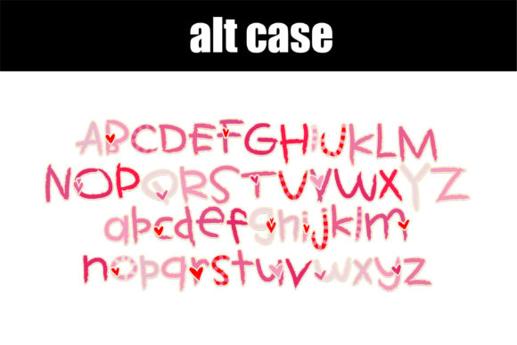 Kid's Love Font PNG with transparent background - Preview 6