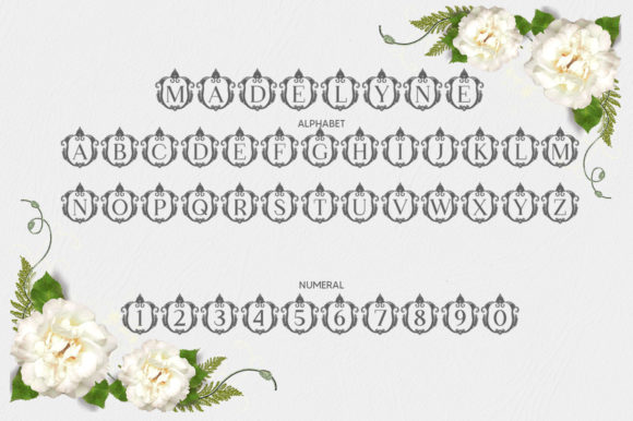 Madeline Monogram Font PNG with transparent background - Preview 5