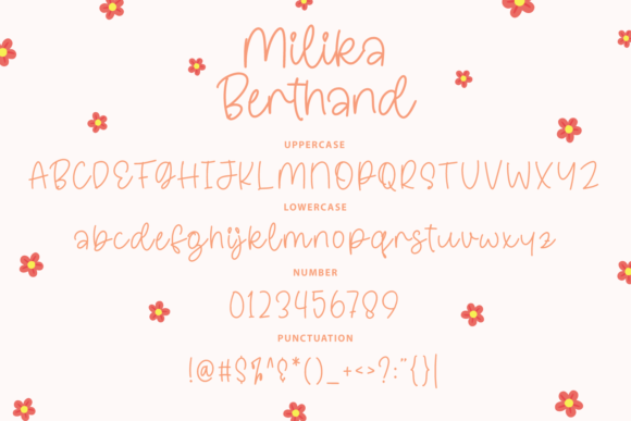 Milika Berthand Font PNG with transparent background - Preview 2