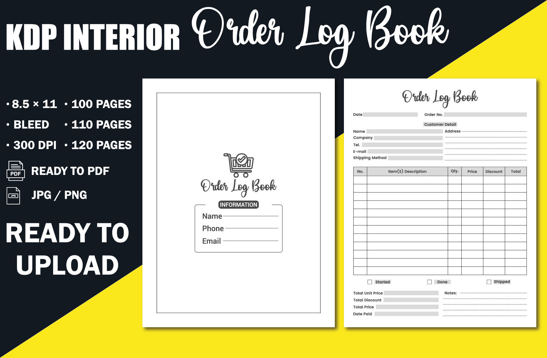 Order Log Book - KDP Interior Graphic by design-infinity · Creative Fabrica
