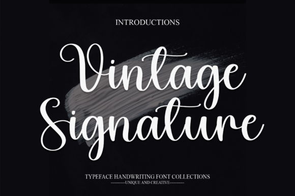 Vintage Signature Font Scritti a Mano Font Di Creativewhitee