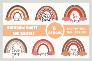 Rainbow Quote Svg Bundle Graphic by Ahargun Craft Design · Creative Fabrica