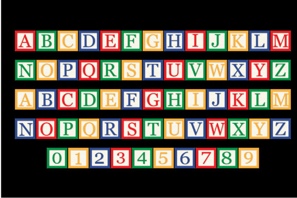 Alphabet Blocks Font - Preview 3
