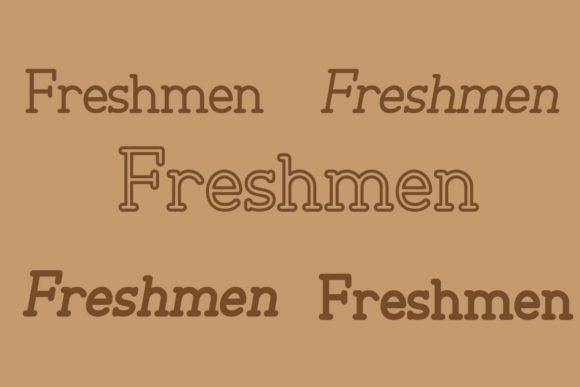 Freshmen Font PNG with transparent background - Preview 1