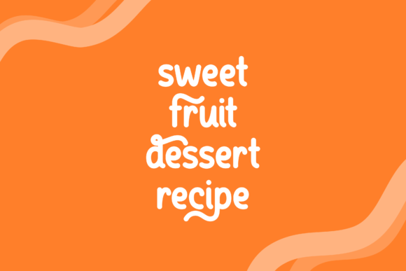 Juicy Apple Font PNG with transparent background - Preview 3