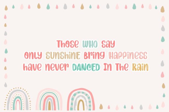 Love Rain Font PNG with transparent background - Preview 1