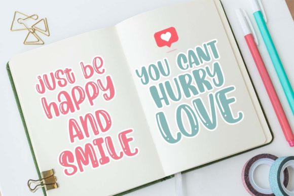 Love Rain Font PNG with transparent background - Preview 2