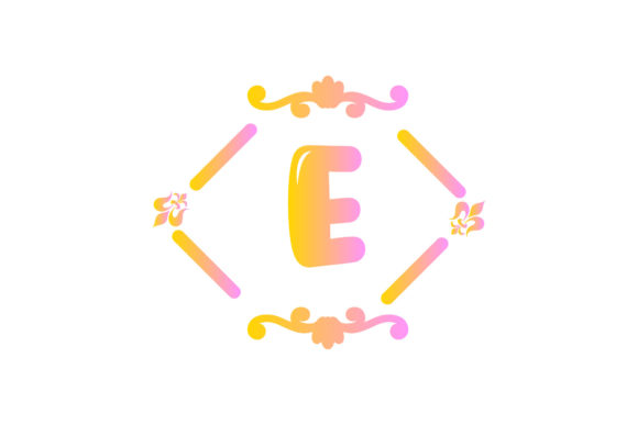 Monogram Initial E Graphic Illustrations By hisatastudio