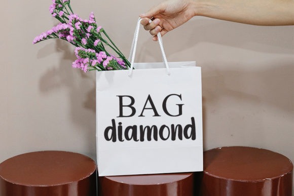 Premium Diamonds Font PNG with transparent background - Preview 3