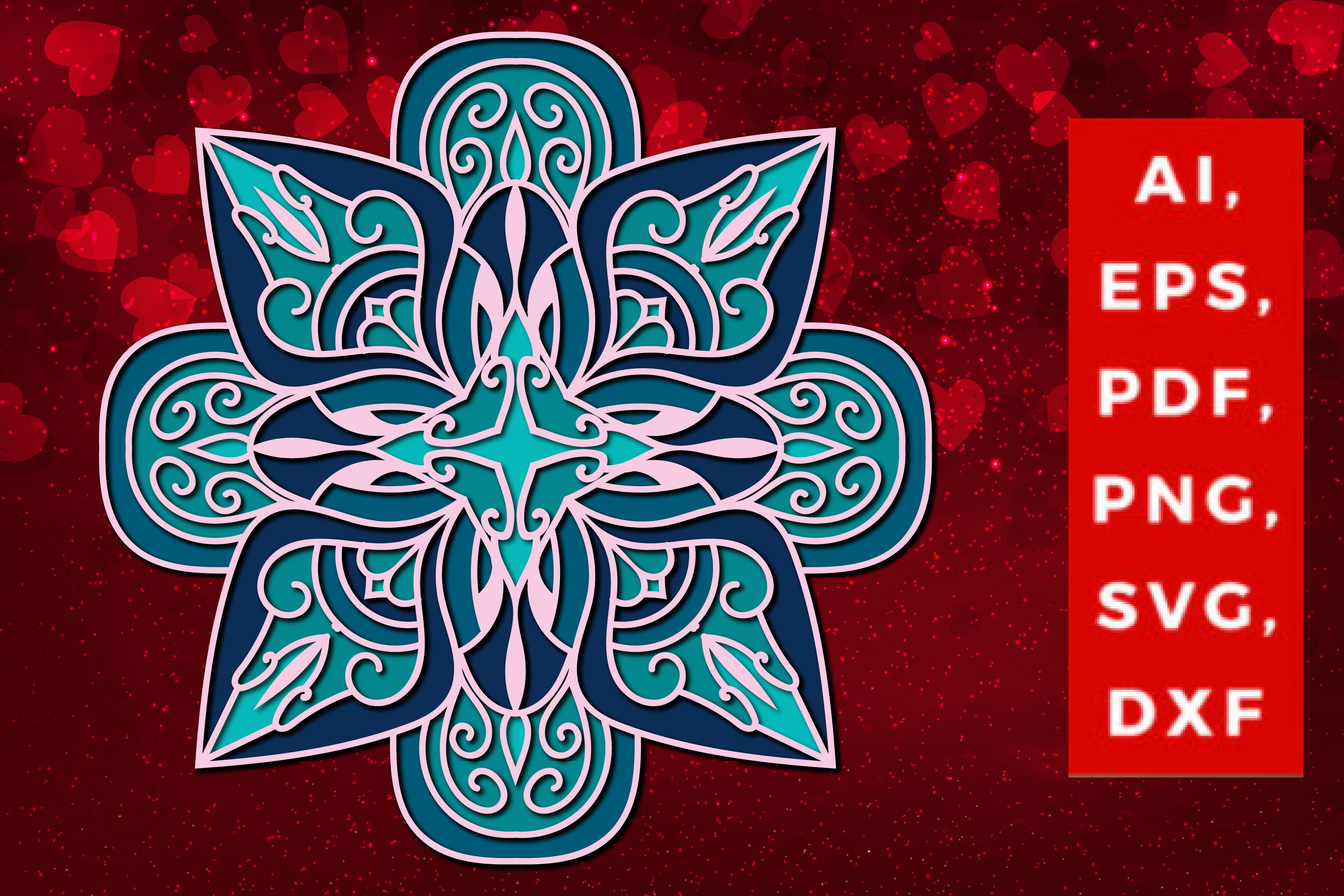 3d Multi-layered Mandala SVG Cut File · Creative Fabrica