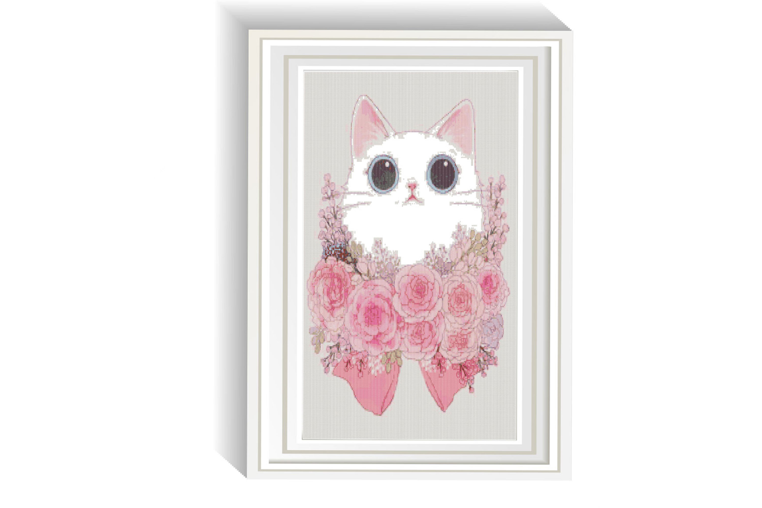 Cat with Flowers