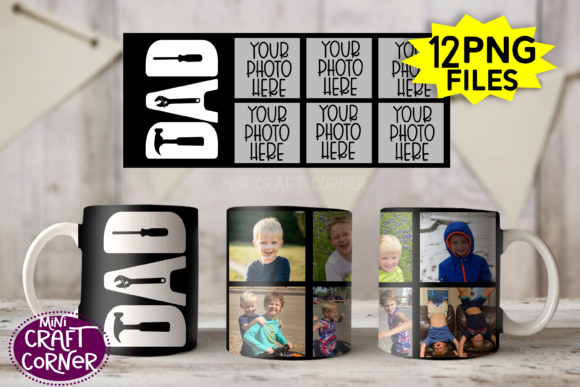 Sublimation Dad Tools Mug Template Graphics