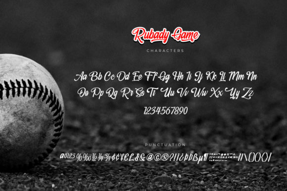 Rubady Game Font PNG with transparent background - Preview 4