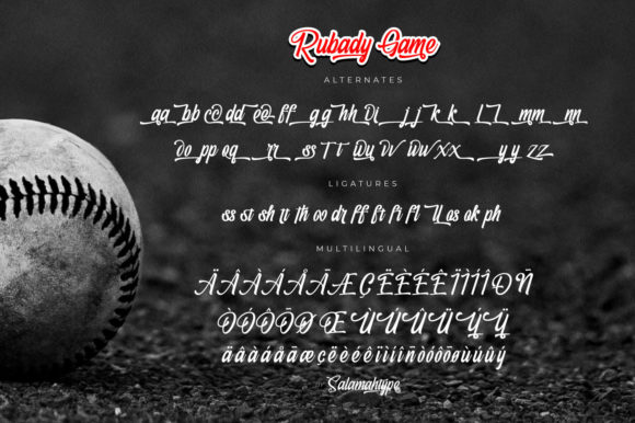 Rubady Game Font PNG with transparent background - Preview 5