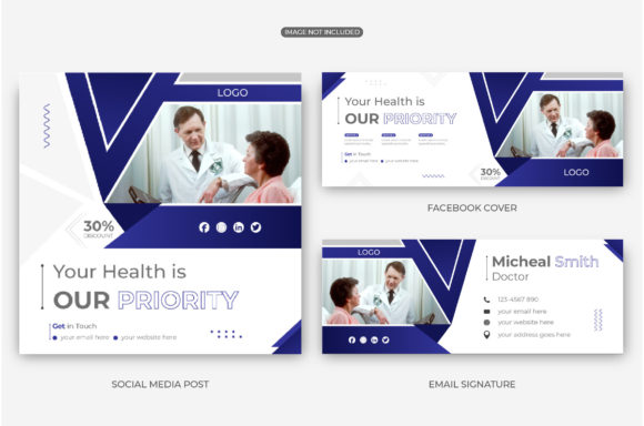 Social Media Cover and Email Signature Graphic Web Templates By kamrangd19